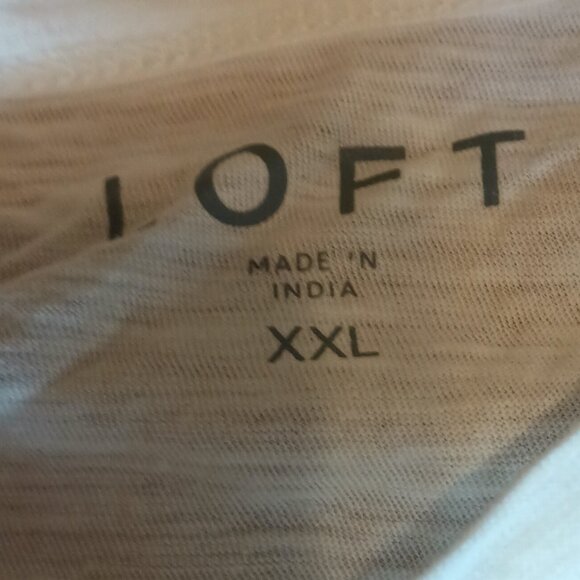 Loft Size XXL Cream Knit Lace Top (EUC) - Picture 2 of 9